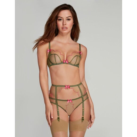 Agent Provocateur Lorna Khaki Pink Bra 36C NWT - Picture 7 of 11